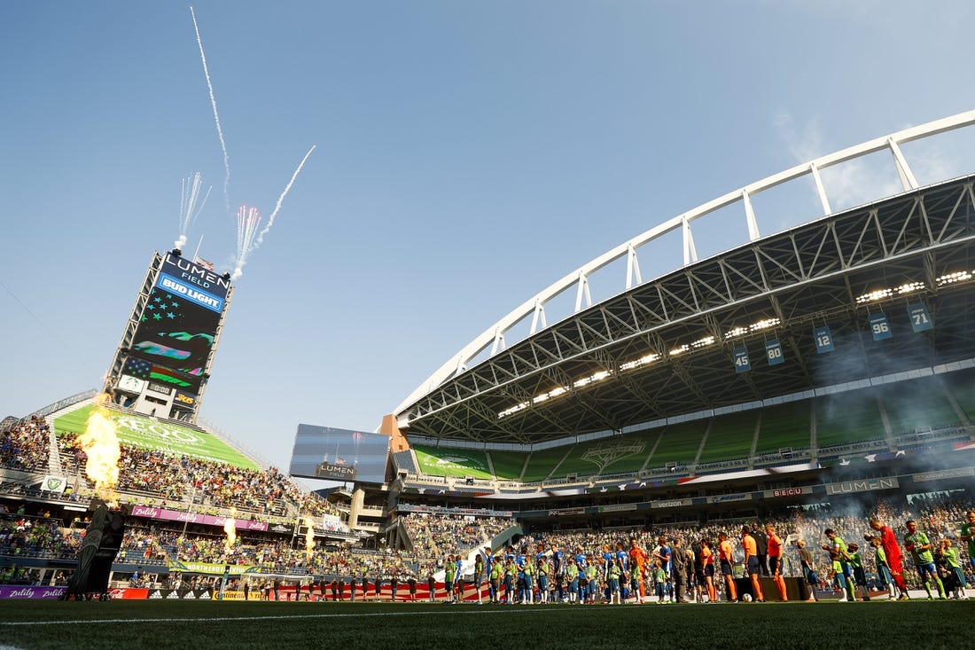 Seahawks game upper level views at Lumen Field 