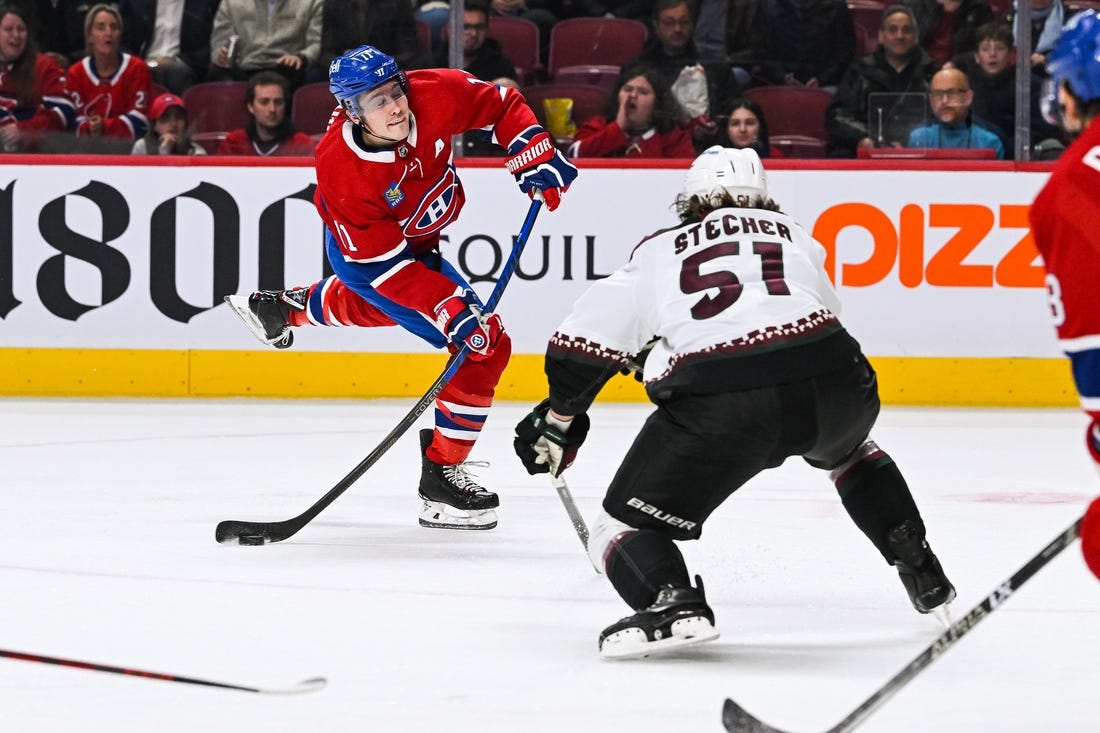 Slafkovsky scores first NHL goal, Canadiens beat Coyotes 6-2