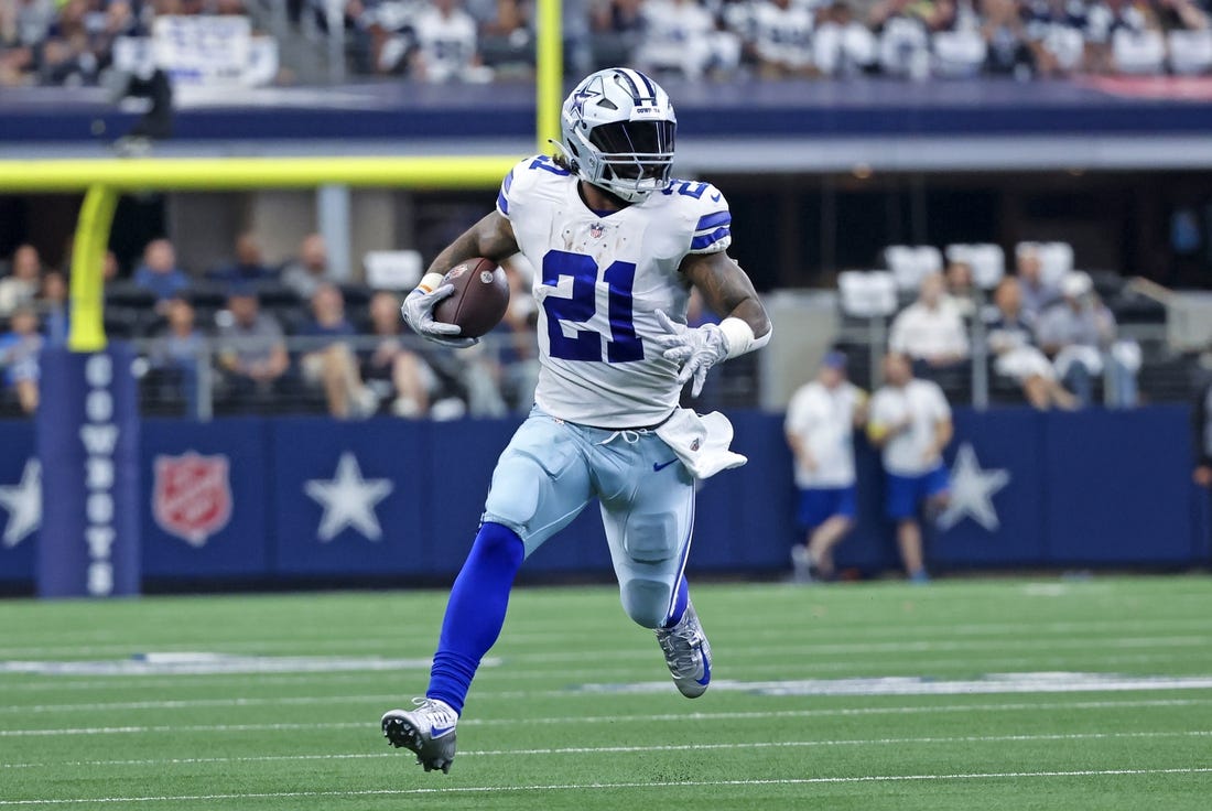 Ezekiel Elliott injury: Cowboys RB suffers knee injury in Week 9,  questionable to return - DraftKings Network