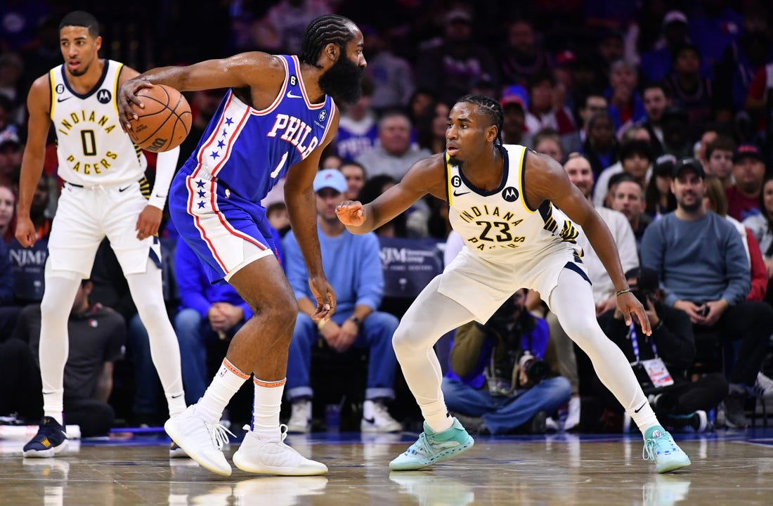 James Harden guides 76ers past Pacers for first win of season