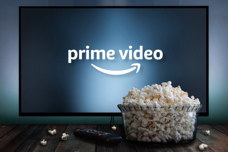 Amazon prime video logo with popcorn