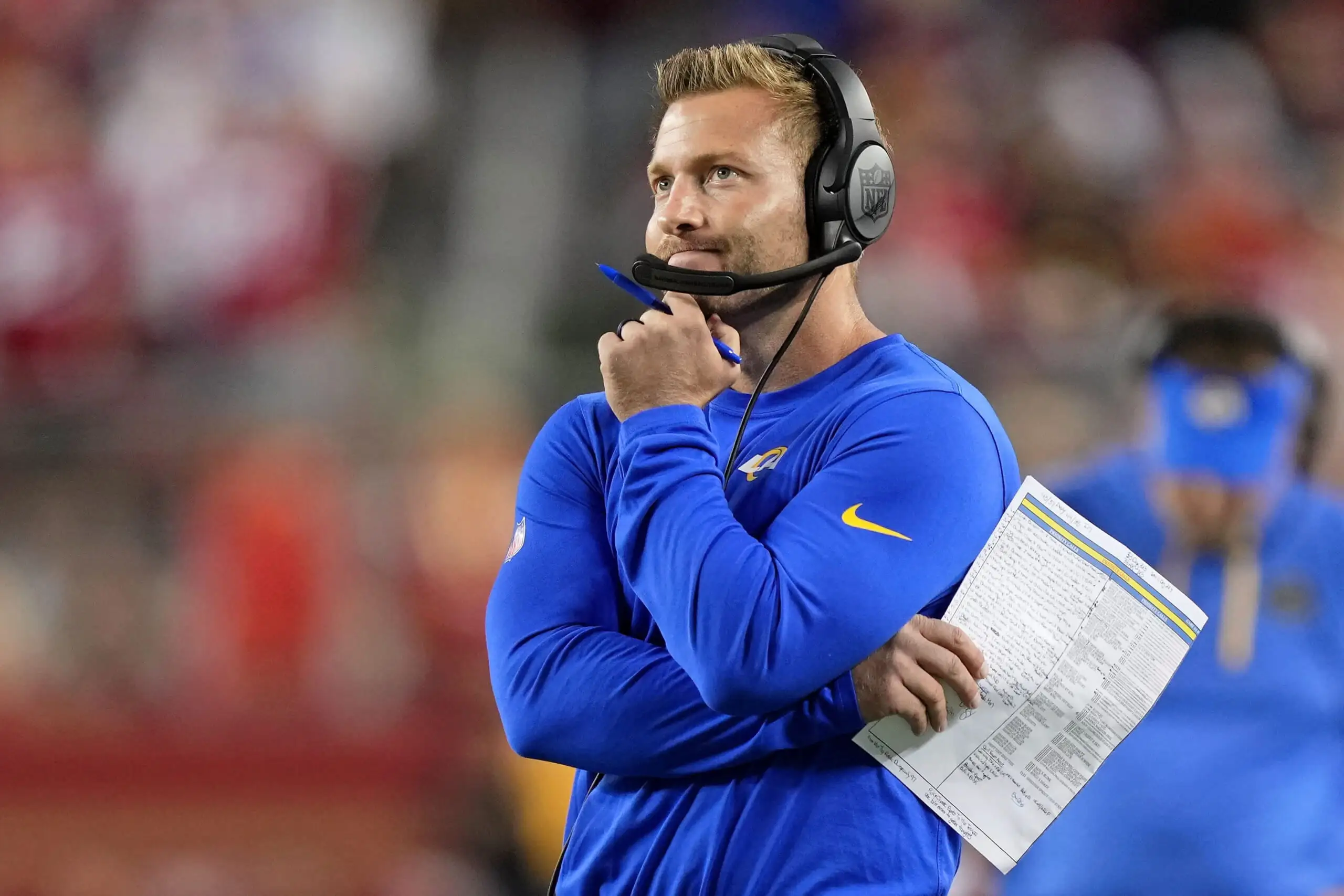 Los Angeles Rams coach Sean McVay -- Number of 49ers fans at SoFi