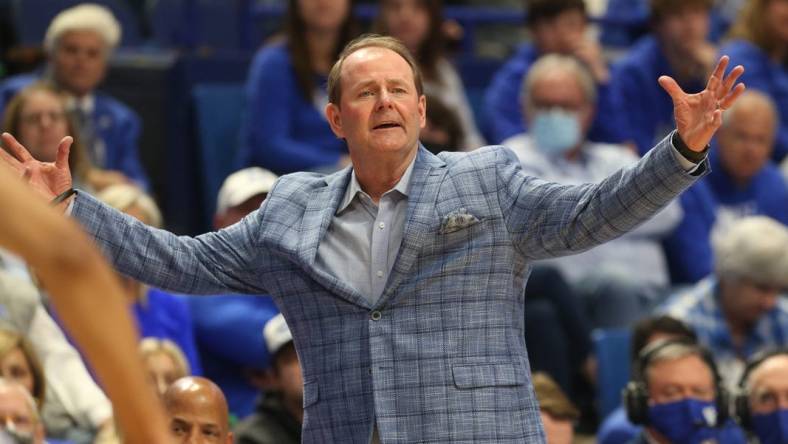 Ole Miss    Kermit Davis coaches against Kentucky. Mar. 1, 2022

Kentuckyolemiss 19