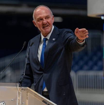 The reintroduction of Thad Matta, at Hinkle Fieldhouse, Wednesday, April 6, 2022, for his second stint as head coach of the men   s basketball program at Butler University.
