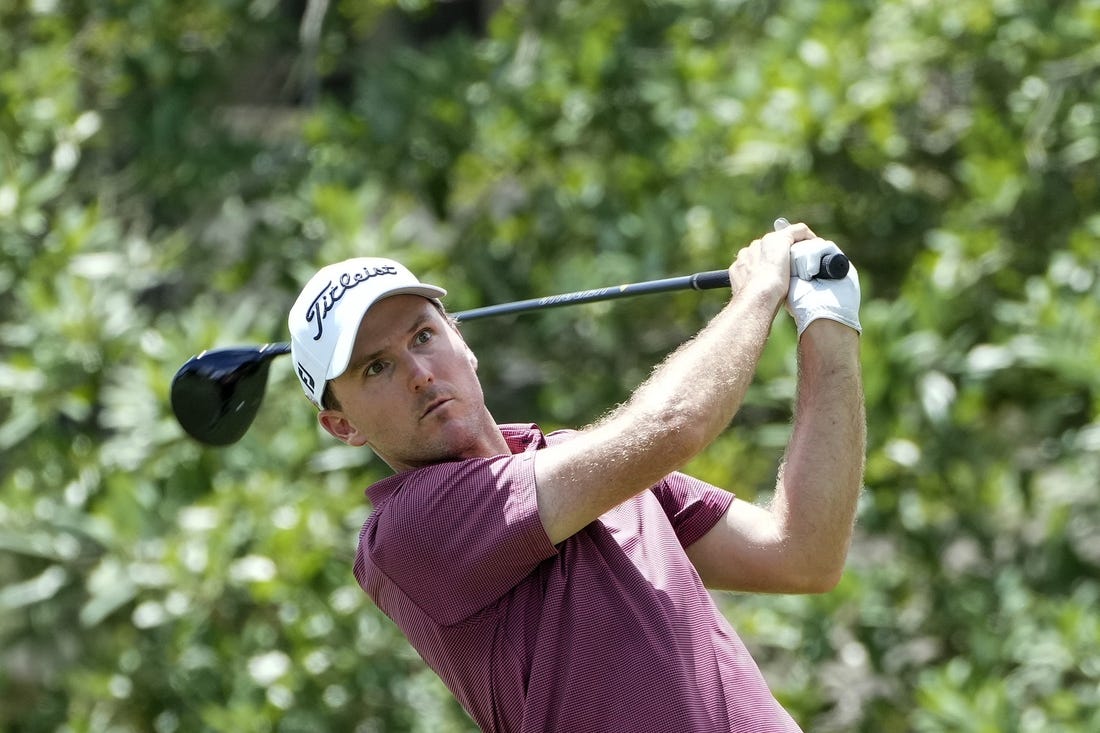 Aug 11, 2022; Memphis, Tennessee, USA; Russell Henley watches his tee shot during the first round of the FedEx St. Jude Championship golf tournament at TPC Southwind. Mandatory Credit: David Yeazell-USA TODAY Sports