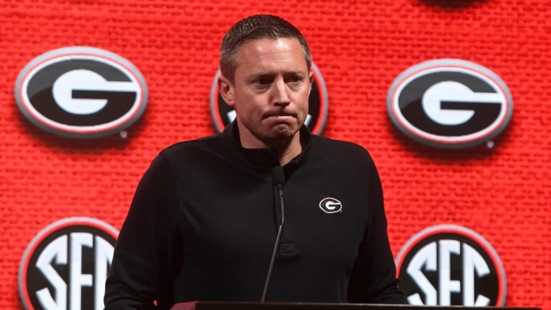 Oct 19, 2022; Mountain Brook, AL, USA; Georgia head coach Mike White speaks during the SEC Tip Off 2022-23 Men's Basketball Media Day in Mountain Brook Wednesday, Oct. 19, 2022 at Grand Bohemian Hotel.

Basketball Sec Men S Basketball Media Day