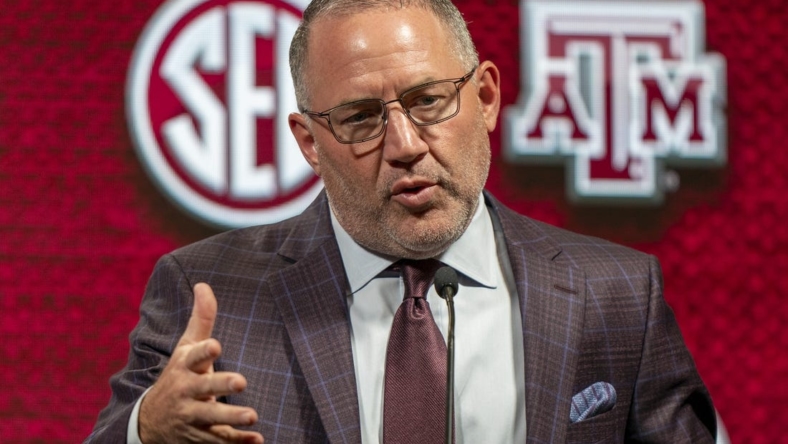 Oct 19, 2022; Birmingham, Alabama, US; Texas A&M head coach Buzz Williams during the SEC Basketball Media Days at Grand Bohemian Hotel. Mandatory Credit: Marvin Gentry-USA TODAY Sports