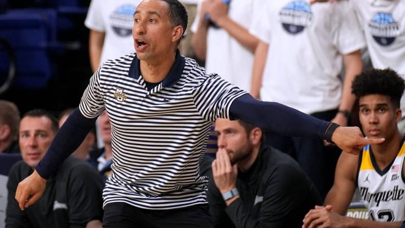 Marquette head coach Shaka Smart is shown during the second half of their game Thursday, November 10, 2022 at the Al McGuire Center in Milwaukee, Wis. Marquette beat Central Michigan 97-73.

Mumen10 13