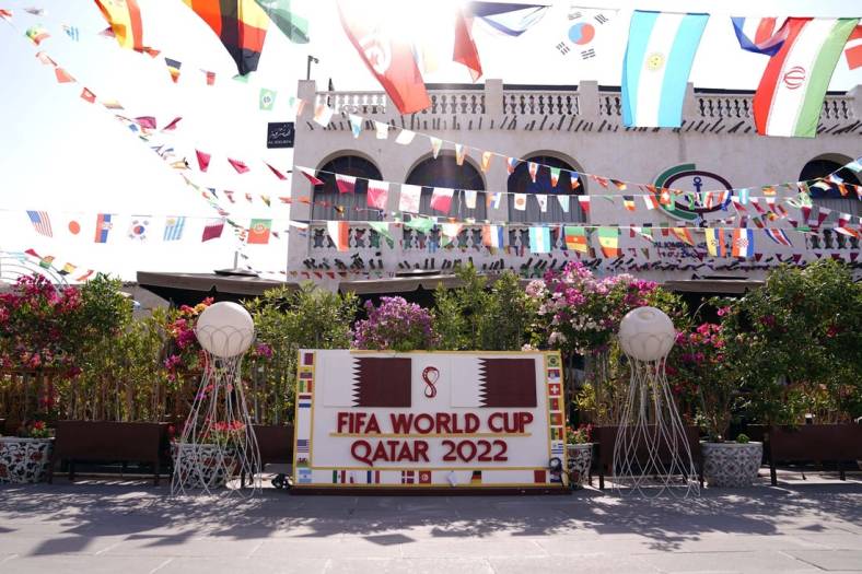 Nov 15, 2022; Doha, QATAR; A restaurant in Souq Waqif ahead of the 2022 FIFA World Cup. Mandatory Credit: Danielle Parhizkaran-USA TODAY Sports