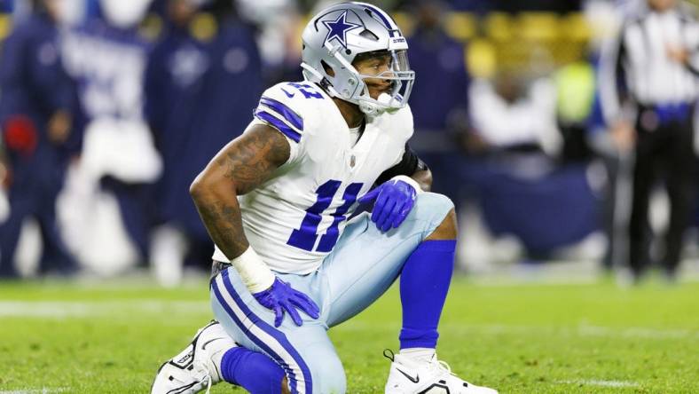 Nov 13, 2022; Green Bay, Wisconsin, USA;  Dallas Cowboys linebacker Micah Parsons (11) during the game against the Green Bay Packers at Lambeau Field. Mandatory Credit: Jeff Hanisch-USA TODAY Sports