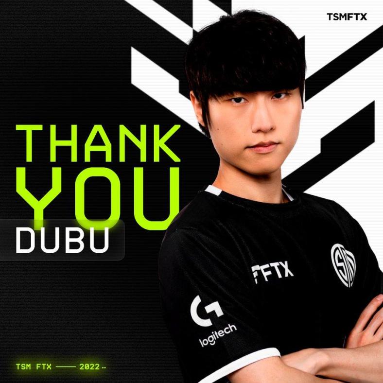 Kim “DuBu” Doo-yong is no longer part of the TSM.FTX Dota 2 roster.