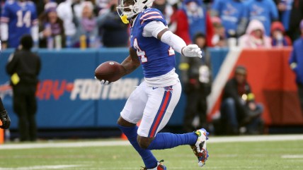 WATCH: Buffalo Bills star Stefon Diggs brings kid on to field to play catch