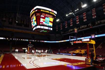 Nov 25, 2020; Minneapolis, Minnesota, USA; A general view of Williams Arena prior to the game against the Minnesota Gophers and Green Bay Phoenix. Mandatory Credit: Harrison Barden-USA TODAY Sports