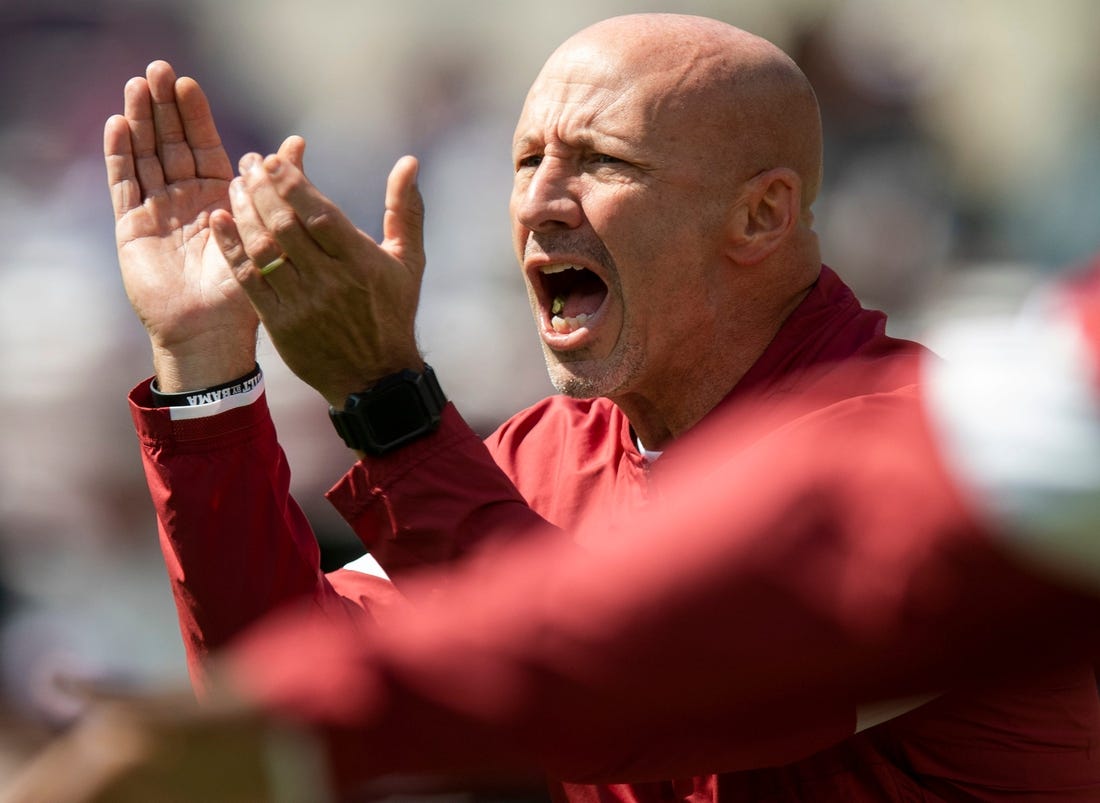 Alabama associate defensive coordinator / safety coach Charles Kelly before the Texas A&M game at Kyle Field in College Station, Texas on Saturday October 12, 2019.

Kelly601