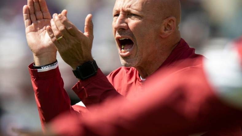 Alabama associate defensive coordinator / safety coach Charles Kelly before the Texas A&M game at Kyle Field in College Station, Texas on Saturday October 12, 2019.

Kelly601