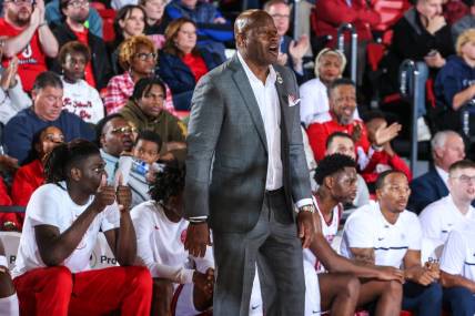 Nov 17, 2022; Queens, New York, USA;  St. John's Red Storm head coach Mike Anderson at Carnesecca Arena. Mandatory Credit: Wendell Cruz-USA TODAY Sports
