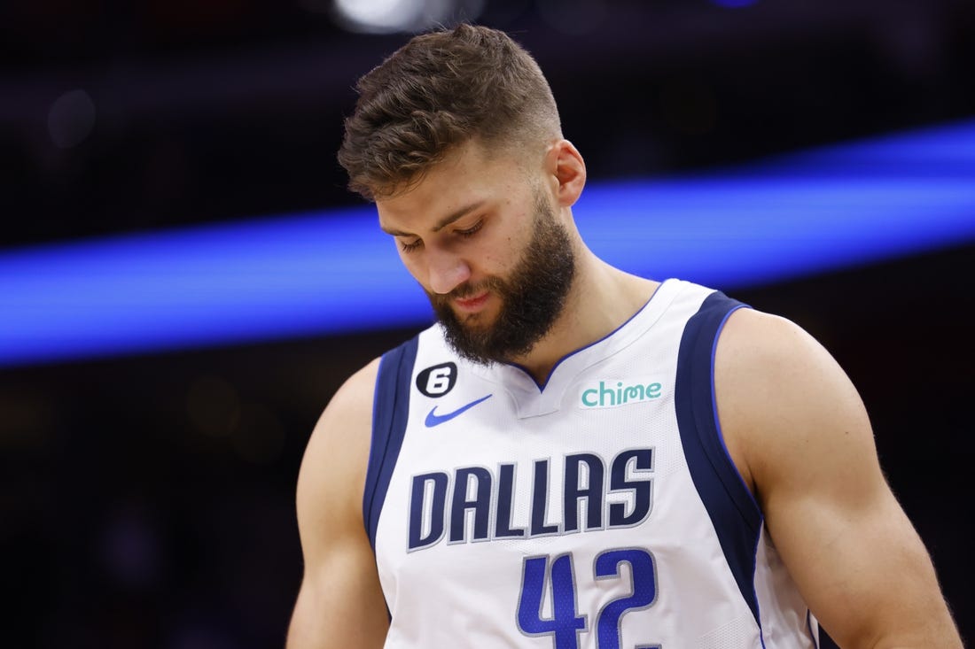 Dec 1, 2022; Detroit, Michigan, USA; Dallas Mavericks forward Maxi Kleber (42) walks off the court after the game against the Detroit Pistons at Little Caesars Arena. Mandatory Credit: Rick Osentoski-USA TODAY Sports