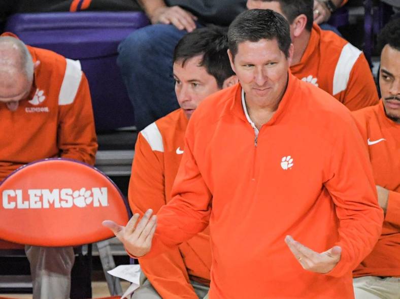 Clemson Head Coach Brad Brownell during the second half at Littlejohn Coliseum Friday, December 2, 2022.

Clemson Basketball Vs Wake Forest University Acc
