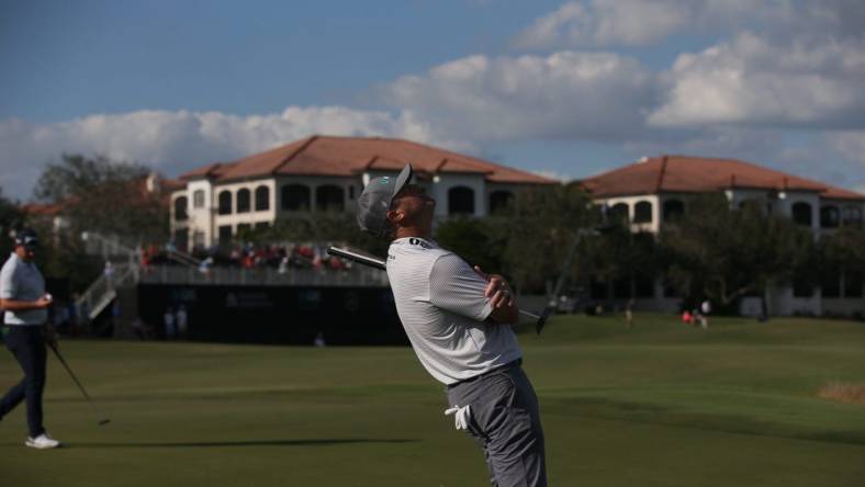 Scenes from the first round of the QBE Shootout at Tiburon Golf Club at the Ritz Carlton in Naples on Friday, Dec. 9, 2022. Charley Hoffman and Ryan Palmer are tournament leaders at -16.

Qbe096