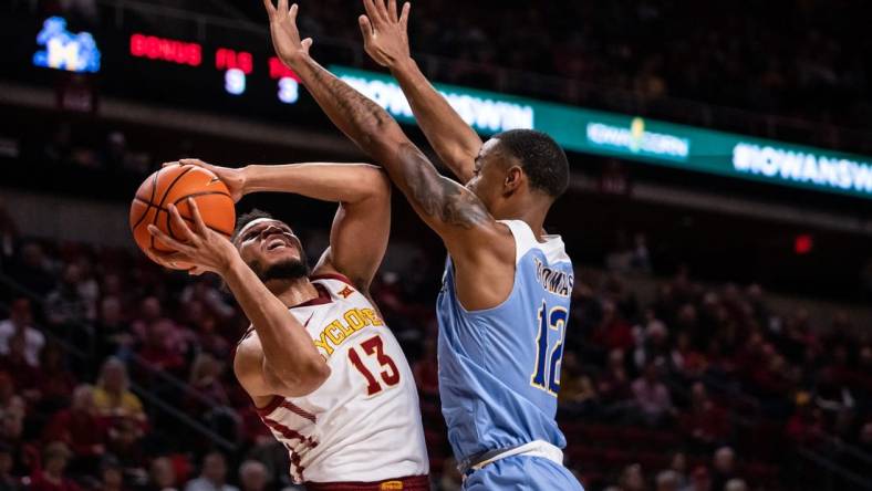 Iowa State's Jaren Holmes shoots the ball during the Iowa State men's basketball game against McNeese, on Sunday, Dec. 11, at Hilton Coliseum, in Ames.

1211 Isumbb 006 Jpg