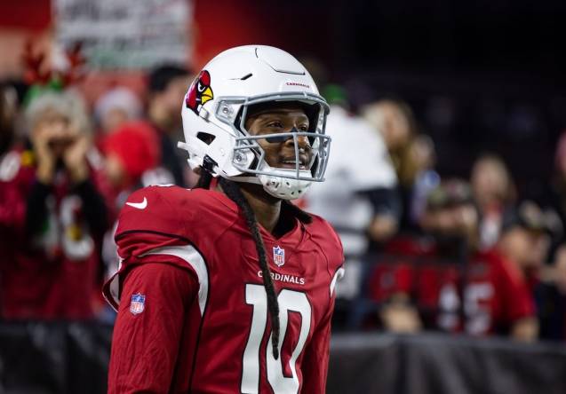 Arizona Cardinals' DeAndre Hopkins (knee) out vs. Falcons