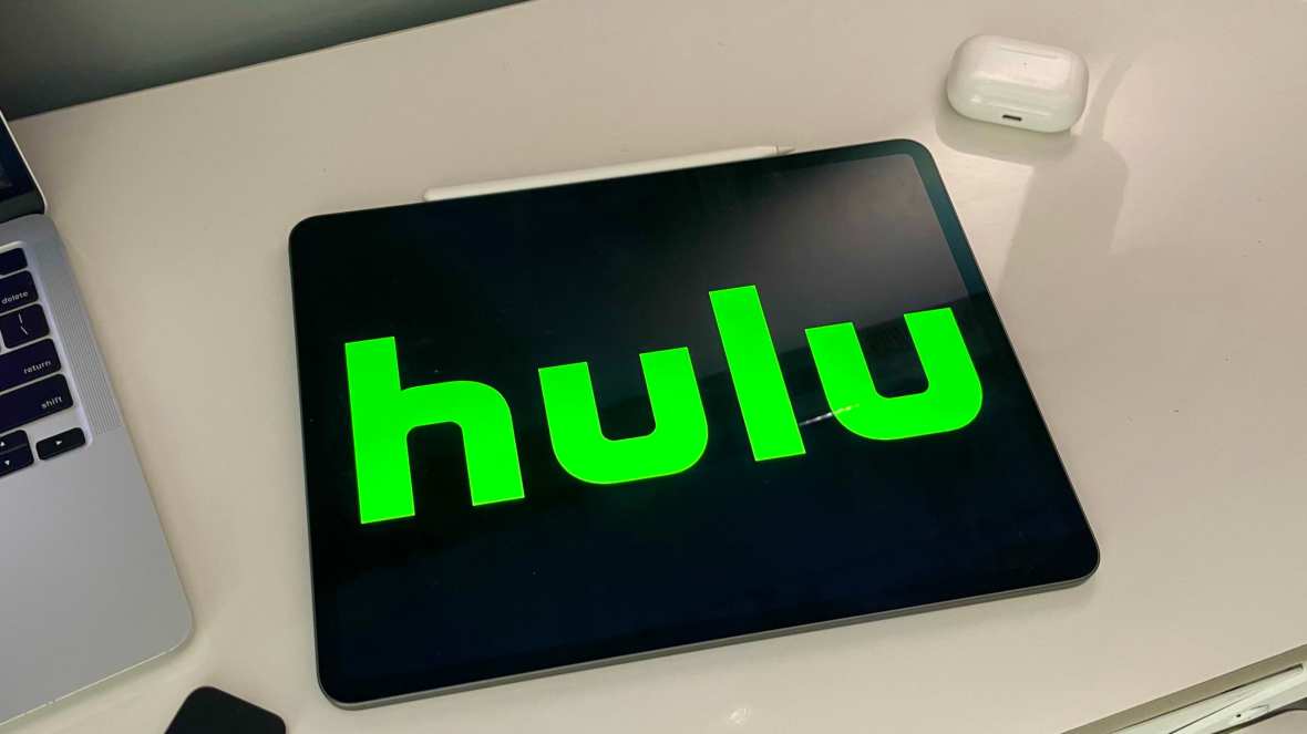 Hulu logo on an iPad