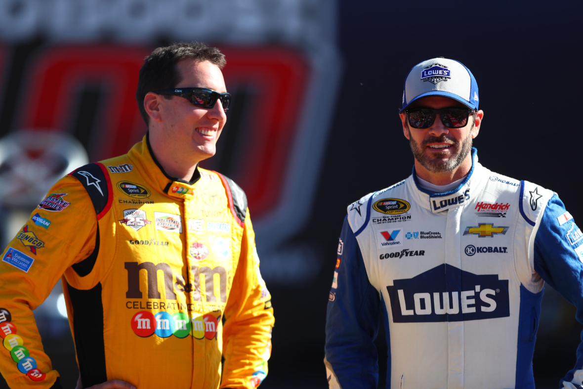Jimmie Johnson and Kyle Busch