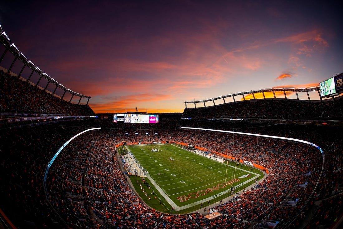 Nov 28, 2021; Denver, Colorado, USA; A general view in the fourth quarter between the Denver Broncos and the Los Angeles Chargers at Empower Field at Mile High. Mandatory Credit: Isaiah J. Downing-USA TODAY Sports