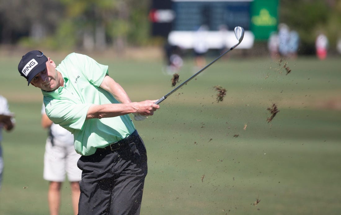 Kevin Sutherland hits the ball during the Chubb Classic's final round on Sunday, Feb. 20, 2022 at the Tibur  n Golf Club in Naples, Fla.

Ndn 20220220 Chubb Classic Final Round 0239