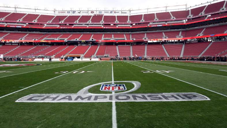 Philadelphia Eagles presented with George Halas trophy following their NFC  Championship over the San Francisco 49ers in the 2022-23 NFL Playoffs