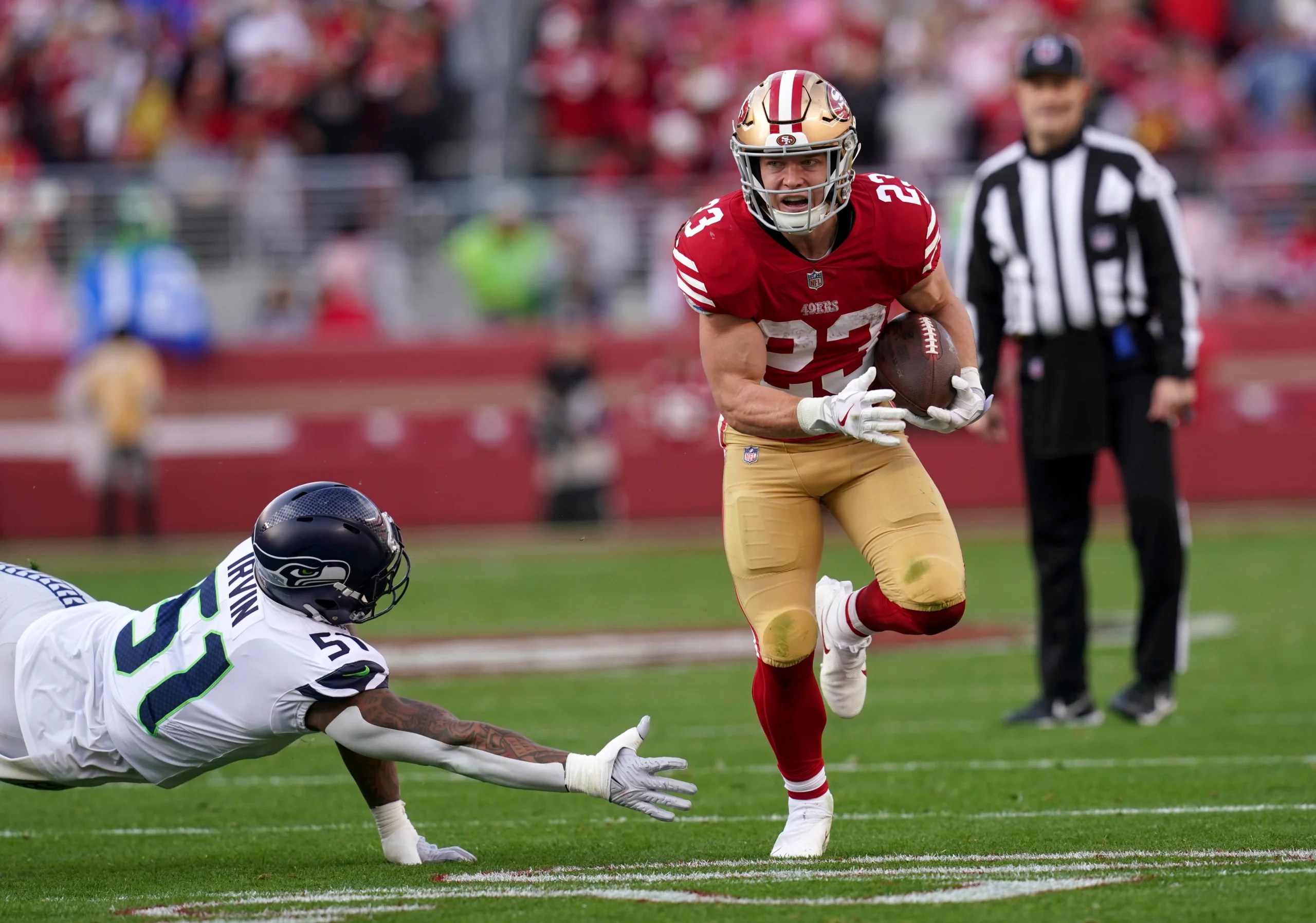 49ers RB Elijah Mitchell (groin) inactive for NFC title game vs. Eagles