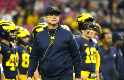 Carolina Panthers have spoken with Jim Harbaugh about head coaching vacancy
