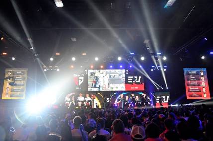 Jul 21, 2019; Miami Beach, FL, USA; A general view during gameplay between GEN.G and EUnited during the Call of Duty League Finals e-sports event at Miami Beach Convention Center. Mandatory Credit: Jasen Vinlove-USA TODAY Sports
