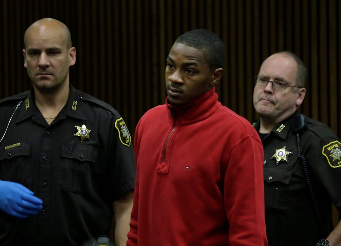 Former Michigan State basketball player Keith Appling awaits sentencing Aug. 3, 2017 in the Frank Murphy Hall of Justice in Detroit.

Appling 080317 02 Mw