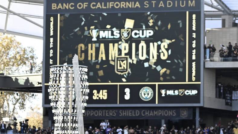 Nov 5, 2022; Los Angeles, California, US; A general view after the match between Philadelphia Union and Philadelphia Union at Banc of California Stadium. Mandatory Credit: Kelvin Kuo-USA TODAY Sports