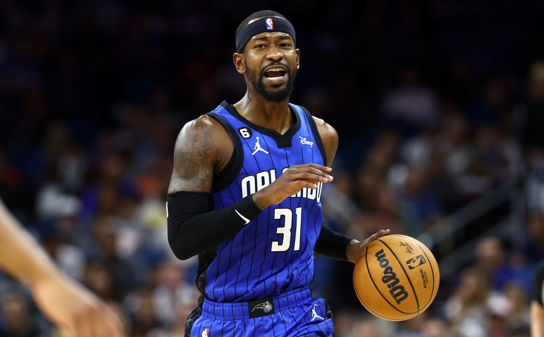 Dec 30, 2022; Orlando, Florida, USA; Orlando Magic guard Terrence Ross (31) drives to the basket against the Washington Wizards during the first quarter at Amway Center. Mandatory Credit: Kim Klement-USA TODAY Sports