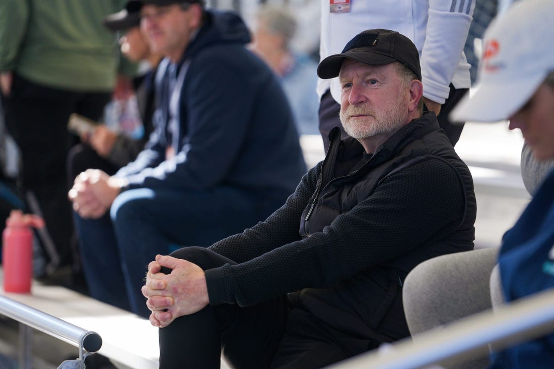 Robert Sarver, former Suns owner, watches as AZ Drive plays against the Atlanta Bouncers during a Major League Pickleball tournament at Bell Bank Park on Jan. 26, 2023, in Mesa.

Dsc09884 Copy