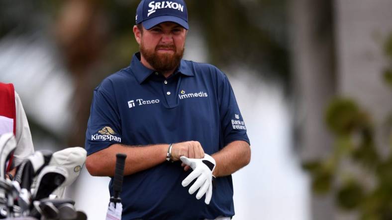 Shane Lowry waits to tee off on the first hole during the third round of the Honda Classic at PGA National Resort and Spa in Palm Beach Gardens, FL. Saturday, March 20, 2021. [JIM RASSOL/palmbeachpost.com]