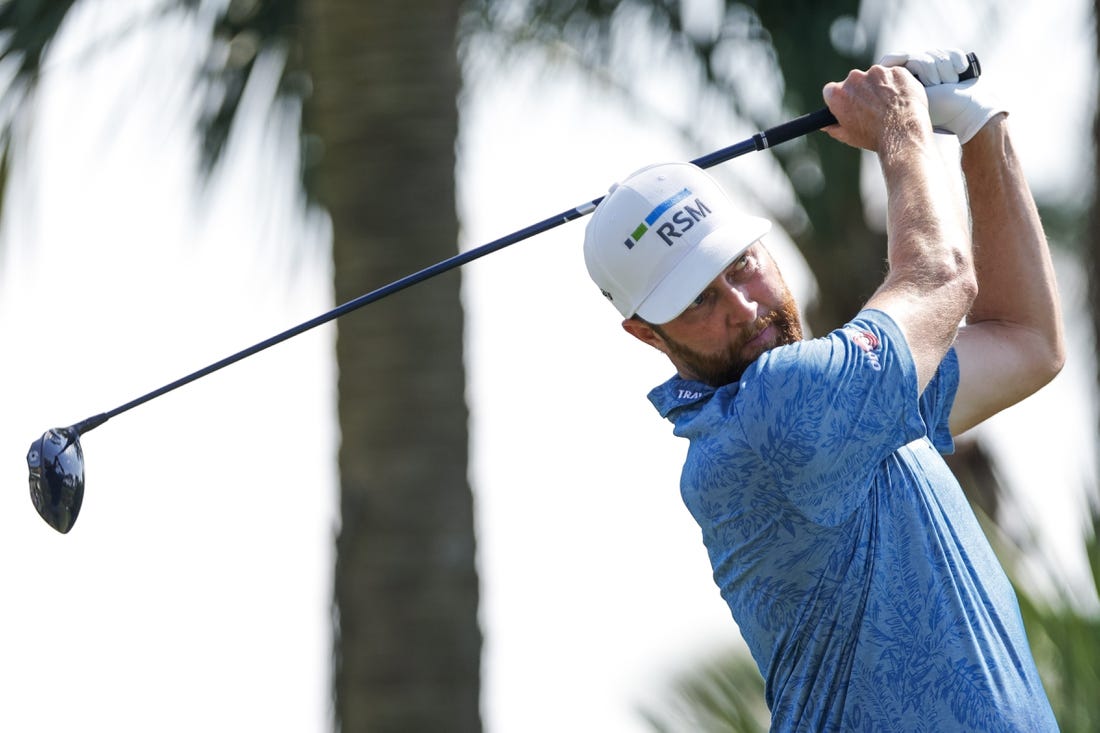 Feb 26, 2023; Palm Beach Gardens, Florida, USA; Chris Kirk plays his shot from the second tee during the final round of the Honda Classic golf tournament. Mandatory Credit: Sam Navarro-USA TODAY Sports