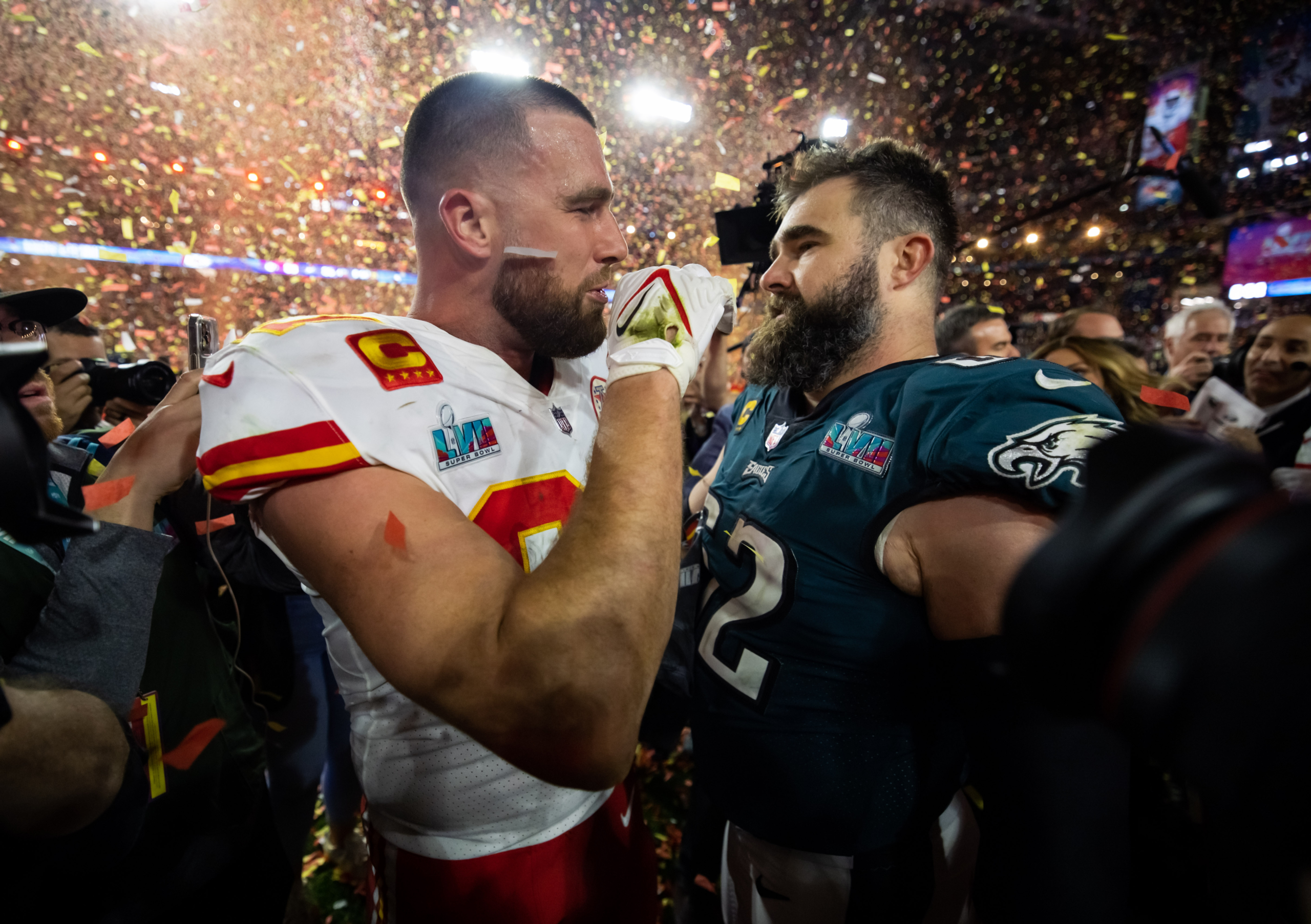 Kelce brothers cried in honor of Mama Kelce after Super Bowl LVII