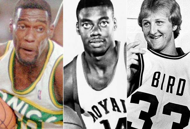 Shawn Kemp (from left), Oscar Robertson and Larry Bird.

Playersdraft