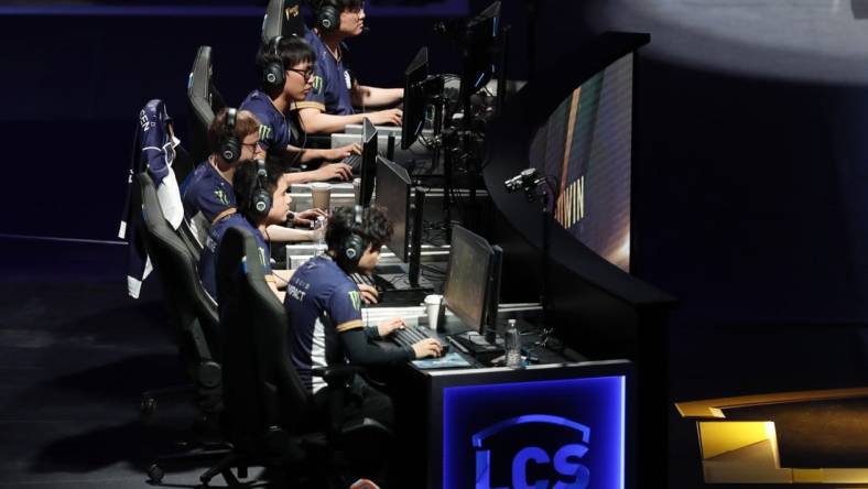 Aug 25, 2019; Detroit, MI, USA; Team Liquid competes during LCS Summer Finals event against Cloud9 (not pictured) at Little Caesars Arena. Mandatory Credit: Raj Mehta-USA TODAY Sports