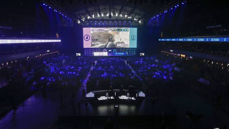 Jan 25, 2020; Minneapolis, Minnesota, USA; The Seattle Surge play the Toronto Ultra during the Call of Duty League Launch Weekend at The Armory. Mandatory Credit: Bruce Kluckhohn-USA TODAY Sports