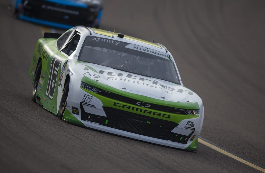 Nov 5, 2022; Avondale, Arizona, USA; NASCAR Xfinity Series driver AJ Allmendinger during the Xfinity Championship race at Phoenix Raceway. Mandatory Credit: Mark J. Rebilas-USA TODAY Sports