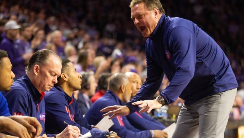 Kansas coach Bill Self yells to his team during last week's game at Kansas State.

Syndication The Topeka Capital Journal