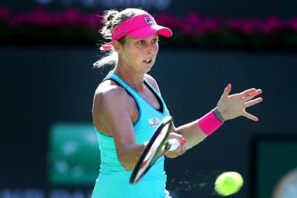 Shelby Rogers returns to Katie Volynets during the BNP Paribas Open at the Indian Wells Tennis Garden in Indian Wells, Calif., on Wednesday, March 8, 2023. Rogers advances to round two.

Bnp Paribas 2023 Day 3 Rogers Defeats Volynets5404