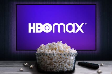 HBO Max logo on screen with popcorn for how to watch hbo max