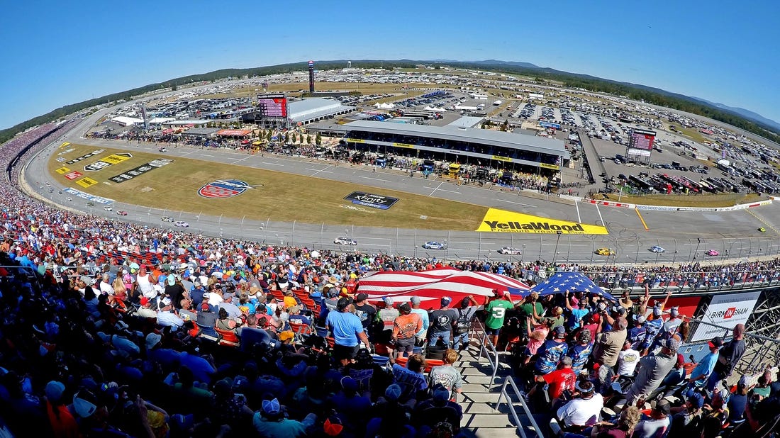 Oct 2, 2022; Talladega, Alabama, USA; An overall view during the Yellawood 500 at Talladega Superspeedway. Mandatory Credit: John David Mercer-USA TODAY Sports