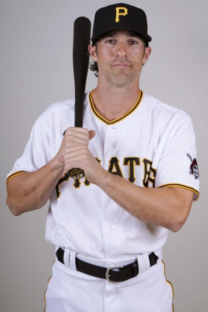 Feb 22, 2023; Bradenton, FL, USA; Pittsburgh Pirates infielder/outfielder Drew Maggi (73) poses for photos during Media Day. Mandatory Credit: Dave Nelson-USA TODAY Sports