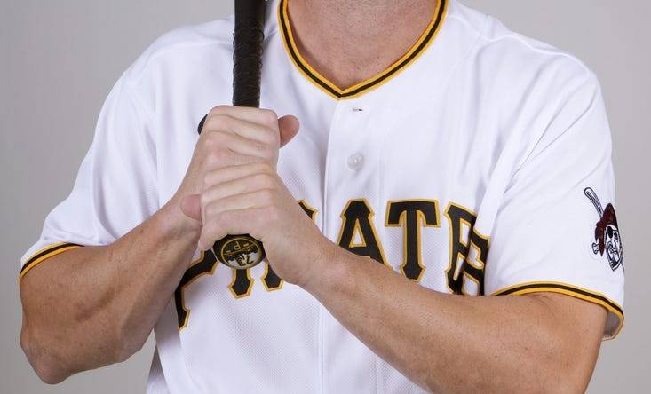 Feb 22, 2023; Bradenton, FL, USA; Pittsburgh Pirates infielder/outfielder Drew Maggi (73) poses for photos during Media Day. Mandatory Credit: Dave Nelson-USA TODAY Sports